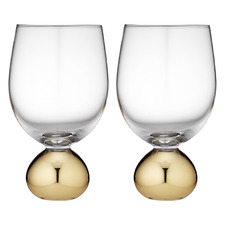 Gold Astrid 445ml Crystal Wine Glasses (Set of 2)