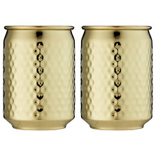 Spencer Hammered 400ml Stainless Steel Tumblers (Set of 2)