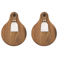 2 Piece Fromagerie Serving Board & Cheese Knife Set (Set of 2)