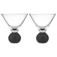 Matte Black Astrid 300ml Martini Glasses (Set of 2)