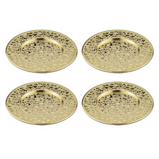 Gold Spencer Hammered Coasters (Set of 4)