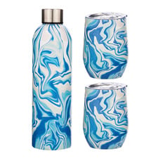 3 Piece Summer Swirl Insulated Drinkware Set