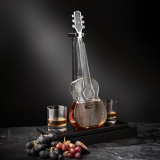 4 Piece Guitar Preston 1L Whisky Decanter & Glass Set
