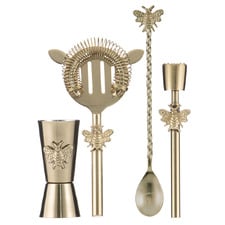 4 Piece Modern Bee Cocktail Making Set