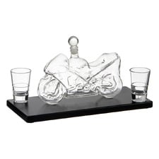 Preston Motorcycle 650ml Whisky Decanter & Glass Set