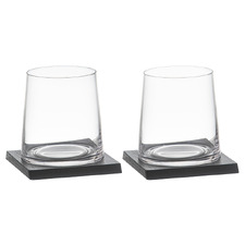 4 Piece Harvey 400ml Whisky Glass & Coaster Set