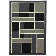 Block Grey Brussels Power-Loomed Rug