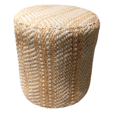 Weston Recycled Cotton & Jute Pouffe