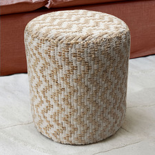 Felicia Recycled Cotton & Jute Pouffe