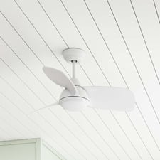 Mini 71cm DC Ceiling Fan with Tri-Colour LED