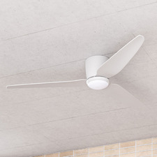 Claro 132cm White DC Ceiling Fan with LED