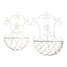 2 Piece Ornamental Wall Planter Set