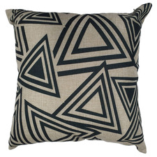 Black & Beige Cotton & Linen Cushion