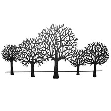 Black Iron Trees Wall Accent