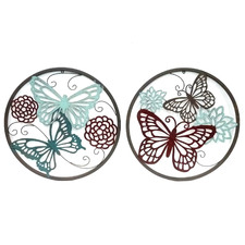 2 Piece Buterfly Wall Accent Set