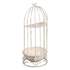 Half Bird Cage Plant Stand