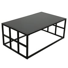 Karley Rectangular Glass-Top Coffee Table