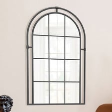 Sol Arched Metal Wall Mirror