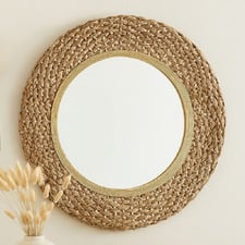 Arden Round Bamboo Wall Mirror
