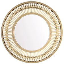 Altera Round Bamboo Wall Mirror
