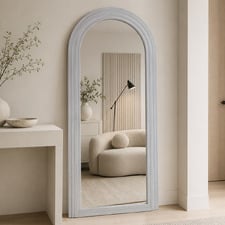 Chandler Arched Paulownia Wood Full Length Mirror