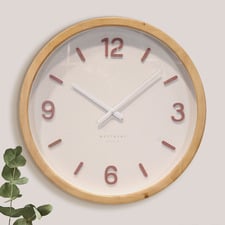 50cm Priscilla Pine Wood Wall Clock