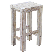 77cm Eucalyptus Wood Outdoor Barstool