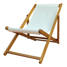 Natural Acacia Wood Sling Chair