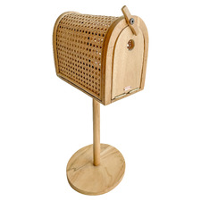 Kids' Poppie Teak Wood & Rattan Mail Box