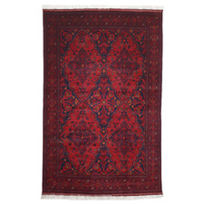 Khalmuhamadi Vintage-Style Hand-Knotted Wool Rug