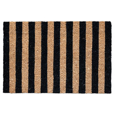 Black & Natural Hampton Coir Doormat