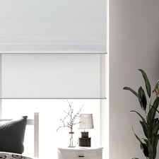 Hunter & Misha White Double Roller Blind