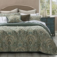 Andora Cotton Sateen & Linen Coverlet Set