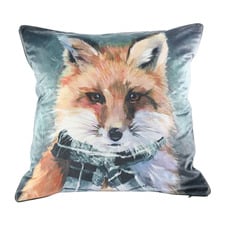 Pawtrait Silver Fox Velvet Cushion