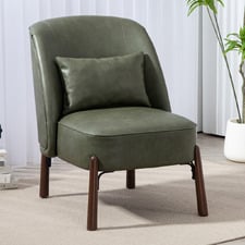 Case Faux Leather Accent Chair