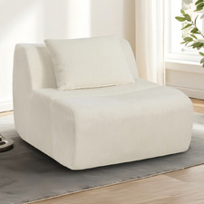 Claire Linen Armless Lounge Chair