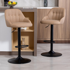 George Button Tufted Adjustable Bar Stools (Set of 2)