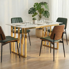 Berryl Marble-Look Dining Table