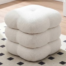 Zinnia Chenille Swivel Ottoman
