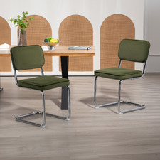 Martin Cesca Replica Cantilever Velvet Dining Chairs (Set of 2)
