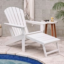 Ehommate Outdoor Adirondack Chair with Footrest