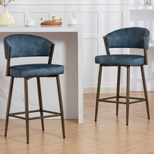 66cm Chacino Velvet Bar Stools (Set of 2)