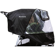 Black Indie Twin Baby Stroller Rain Shield