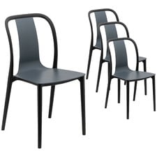 Black Miller Outdoor Dining Chairs (Set of 4)
