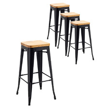 77cm Azalea Tolix Inspired Counter Stools (Set of 4)