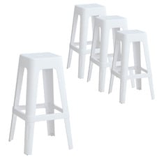 75cm Narelle Tolix Replica Outdoor Bar Stools (Set of 4)