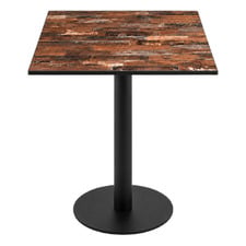 Matte Black Lyon Square Outdoor Dining Table