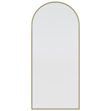 Satin Brass Lani Arched Stainless Steel Leaner Mirror