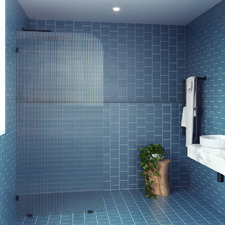 Declan 1000mm Left  Fluted Shower Screen