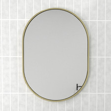 Satin Brass Peyton Oval Stainless Steel Wall Mirror